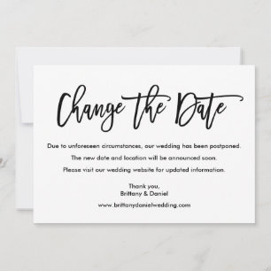 Het moderne Manuscript van de Borstel verandert de Save The Date