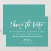 Het moderne Manuscript van de Borstel verandert de Save The Date (Voorkant / Achterkant)