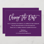 Het moderne Manuscript van de Borstel verandert de Save The Date (Voorkant / Achterkant)