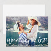 Het moderne Manuscript van de Borstel wij binden d Save The Date (Voorkant / Achterkant)