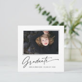 Het moderne Manuscript van de Calligrafie Afstuder Aankondiging (Staand voorkant)