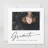 Het moderne Manuscript van de Calligrafie Afstuder Aankondiging (Voorkant)