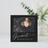 Het moderne Manuscript van de Calligrafie Afstuder Aankondiging (Staand voorkant)