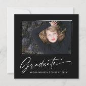 Het moderne Manuscript van de Calligrafie Afstuder Aankondiging (Voorkant)