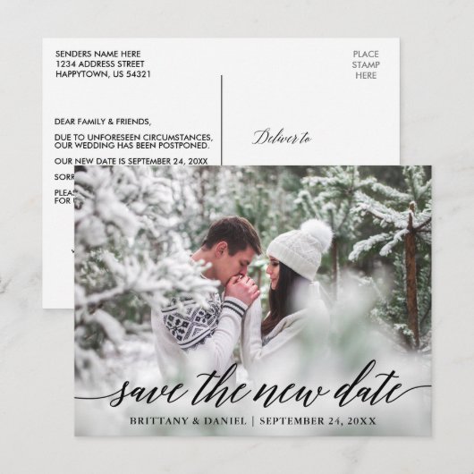 Het moderne Manuscript van de Calligrafie sparen d Briefkaart (Voorkant / Achterkant)