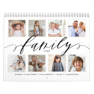Het moderne Manuscript van de familie  Familiefoto Kalender