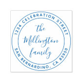 Het moderne Manuscript van de Familienaam Ronde Ad Zelfinktende Stempel (Design)