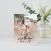 Het moderne Manuscript van de Foto Boho sparen het Aankondigingskaart (Staand voorkant)