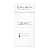 Het moderne Manuscript van de Handtekening Witte M Reclamekaart (Achterkant)