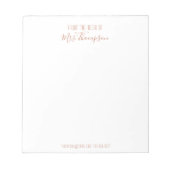 Het moderne Manuscript van de Naam van het Roos Go Notitieblok (Voorkant)