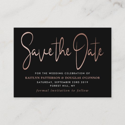 Het moderne Manuscript van de Roos Gold Foil spare Informatiekaartje (Voorkant)