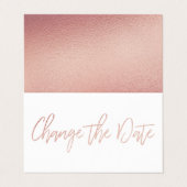 Het moderne Manuscript van de Roos Gold Foil veran Visitekaartje (Buitenkant ongevouwen)