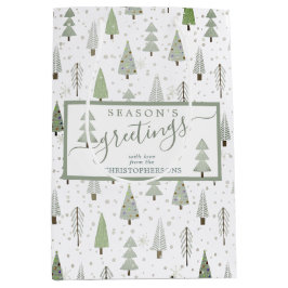 Het moderne Manuscript van de SEIZOEN van de Kerst Medium Cadeauzakje