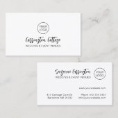 Het moderne Manuscript van de Typografie voegt Log Visitekaartje (Voorkant / Achterkant)