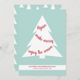 Het moderne Manuscript van de Vakantie van de Kers Feestdagenkaart