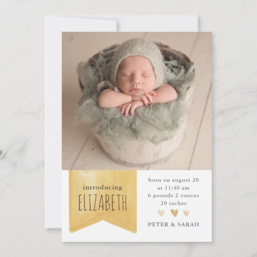 Het moderne Manuscript van de Waterverf Eenvoudige Aankondiging (Achterkant)