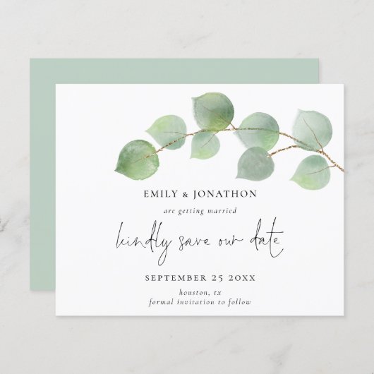 Het moderne Manuscript van Eucalyptus van de begro (Voorkant / Achterkant)