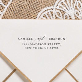 Het moderne Manuscript van het Adres van de Terugk Zelfinktende Stempel