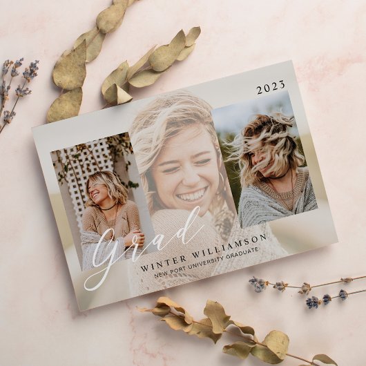 Het moderne Manuscript van het Afstudeerder Cream  Kaart