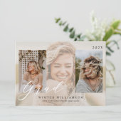 Het moderne Manuscript van het Afstudeerder Cream  Kaart (Staand voorkant)