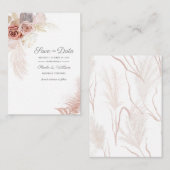 Het moderne Manuscript van Pampas grass Floral spa Notitiekaartje (Voorkant / Achterkant)