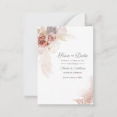 Het moderne Manuscript van Pampas grass Floral spa Notitiekaartje (Voorkant)