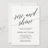 Het moderne Manuscript van Rise en Shine Wedding B Kaart (Voorkant)