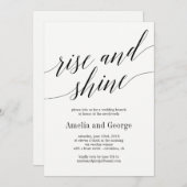 Het moderne Manuscript van Rise en Shine Wedding B Kaart (Voorkant / Achterkant)