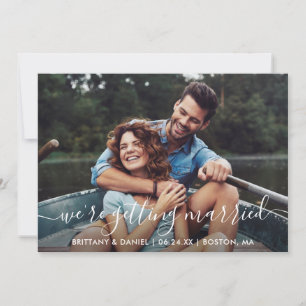 Het moderne Manuscript van Trendy dat Gehuwd wordt Save The Date