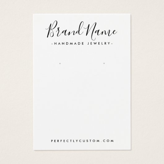 Het moderne manuscript voegt logo witte oorringpas visitekaartje (Voorkant)
