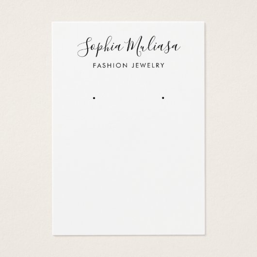 Het moderne manuscript voegt logo witte oorringpas visitekaartje (Voorkant)