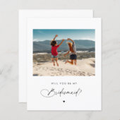 Het moderne Manuscript zal u mijn Bridesmaid Foto  (Voorkant / Achterkant)