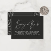 Het moderne manuscript zwarte baby shower brengt e notitiekaartje (Voorkant / Achterkant in situ)