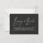 Het moderne manuscript zwarte baby shower brengt e notitiekaartje (Voorkant)