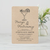 Het moderne Margs & Huwelijk Vrijgezellenfeest Kaart (Staand voorkant)