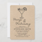 Het moderne Margs & Huwelijk Vrijgezellenfeest Kaart (Voorkant)