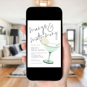 Het moderne Margs & Matrimony Cocktail Vrijgezelle Kaart