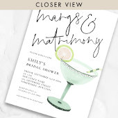 Het moderne Margs & Matrimony Cocktail Vrijgezelle Kaart