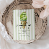 Het moderne Matcha Ice Cream Vrijgezellenfeest Kaart
