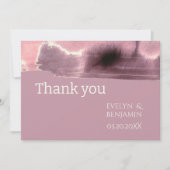 Het moderne Mauve Dusty Roos Bedankkaart (Voorkant)