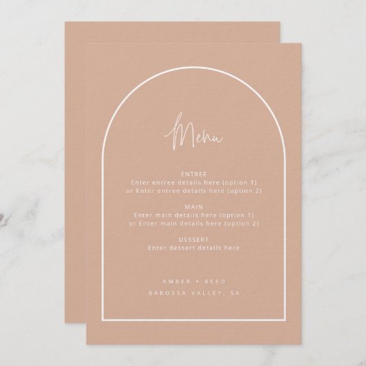 Het moderne Menu van de Blinde Bindverbinding van  (Voorkant / Achterkant)