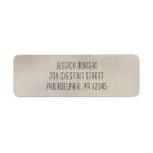 Het moderne Metallic Etiket van het Adres van de T (Voorkant)