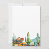 Het moderne Mexicaanse Fiesta Waterverf Baby showe Kaart (Achterkant)