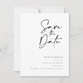 Het moderne Minimale Manuscript sparen de Datum Save The Date (Voorkant)