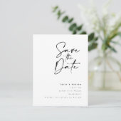 Het moderne Minimale Manuscript sparen de Datum Save The Date (Staand voorkant)