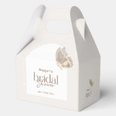 Het moderne minimalistische Beige Butterfly Vrijge Bedankdoosjes (Voorkant)