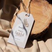 Het moderne minimalistische Beige Butterfly Vrijge Cadeaulabel