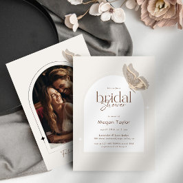 Het moderne minimalistische Beige Butterfly Vrijge Kaart