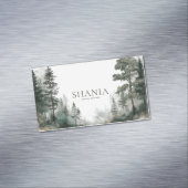 Het moderne minimalistische Waterverf bos Magnetisch Visitekaartje (Voorbeeld)