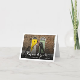 Het moderne Modieuze Huwelijk van het Manuscript Bedankkaart